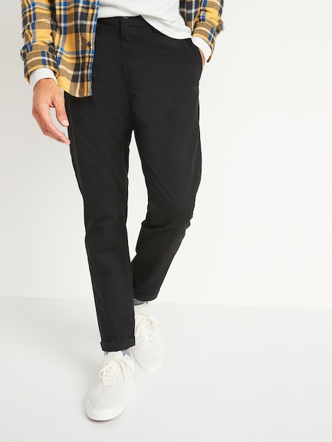 Athletic Taper Lived-In Khaki Non-Stretch Pants - Black Jack