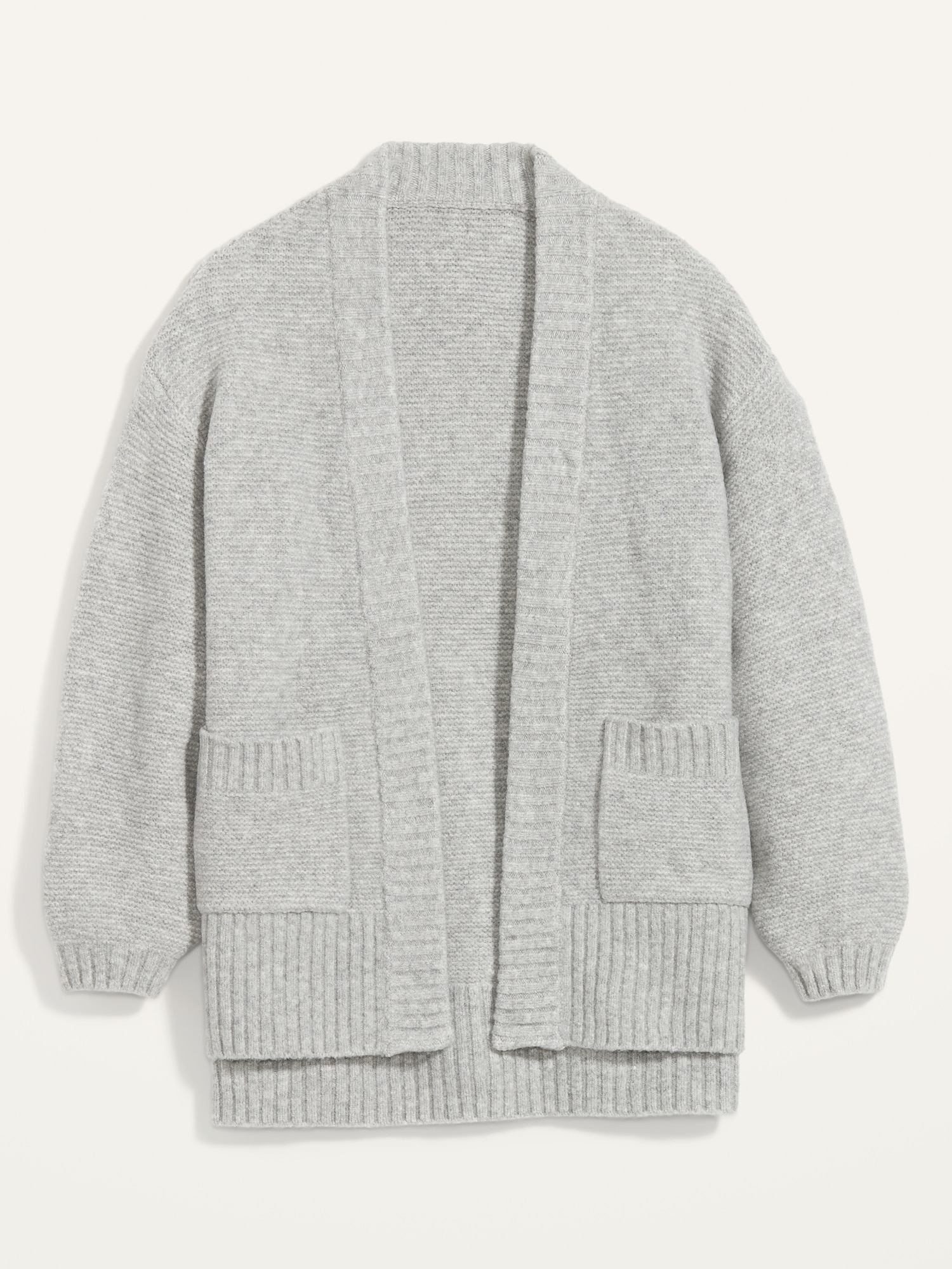 Textured Garter-Stitch Open-Front Cardigan Coat for Women | Old Navy