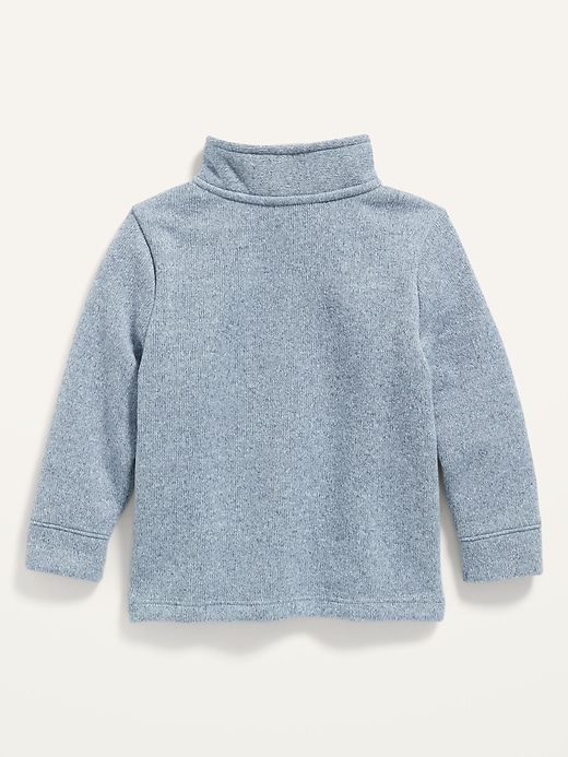View large product image 2 of 2. 1/4-Zip Marled Sweater-Knit Pullover for Toddler Boys
