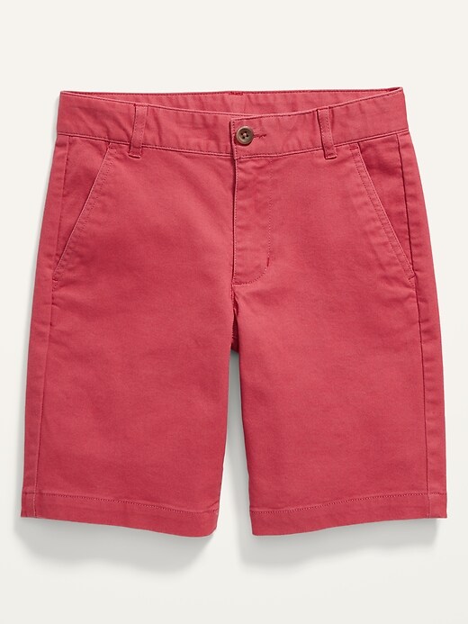 Old Navy Built-In Flex Flat-Front Straight Twill Shorts for Boys. 1