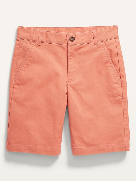 Old Navy Built-In Flex Flat-Front Straight Twill Shorts for Boys. 1