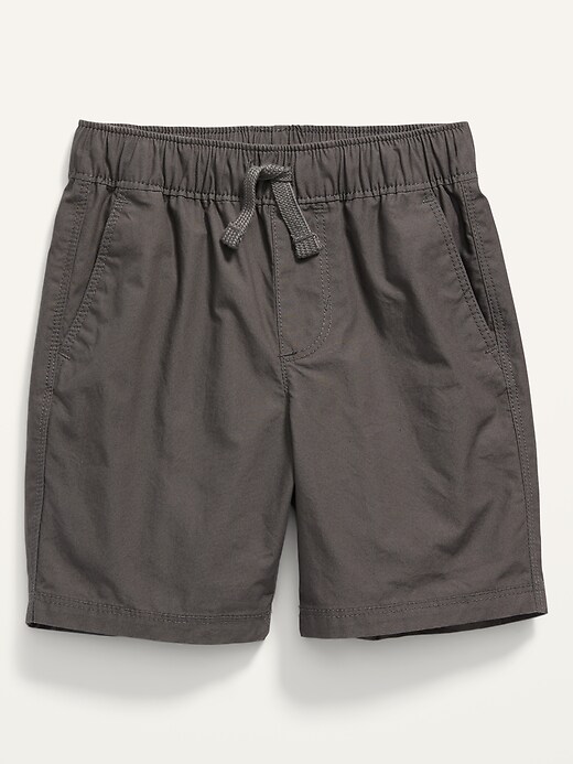 View large product image 1 of 1. Functional-Drawstring Solid Poplin Shorts for Toddler Boys