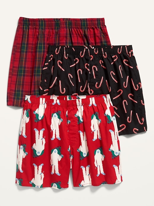 SoftWashed Christmas Boxer Shorts 3Pack Gift Set for Men Old Navy