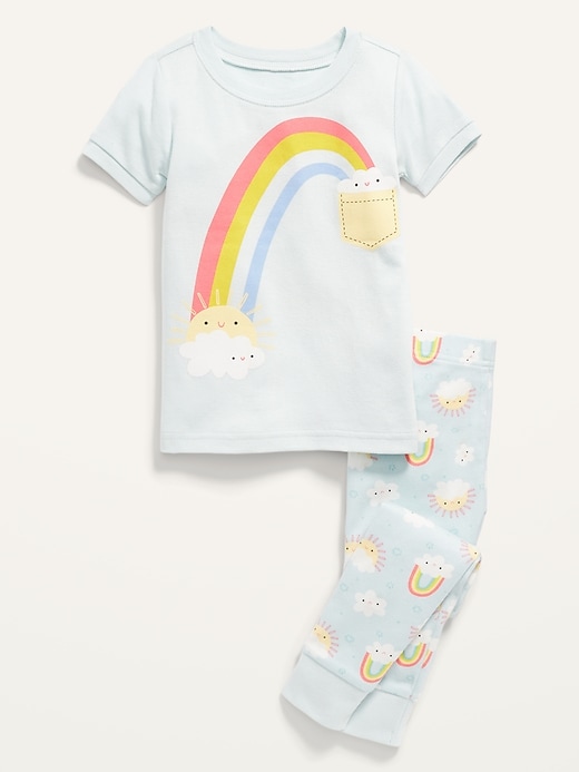 View large product image 1 of 1. Unisex Short-Sleeve Pajama Set for Toddler & Baby