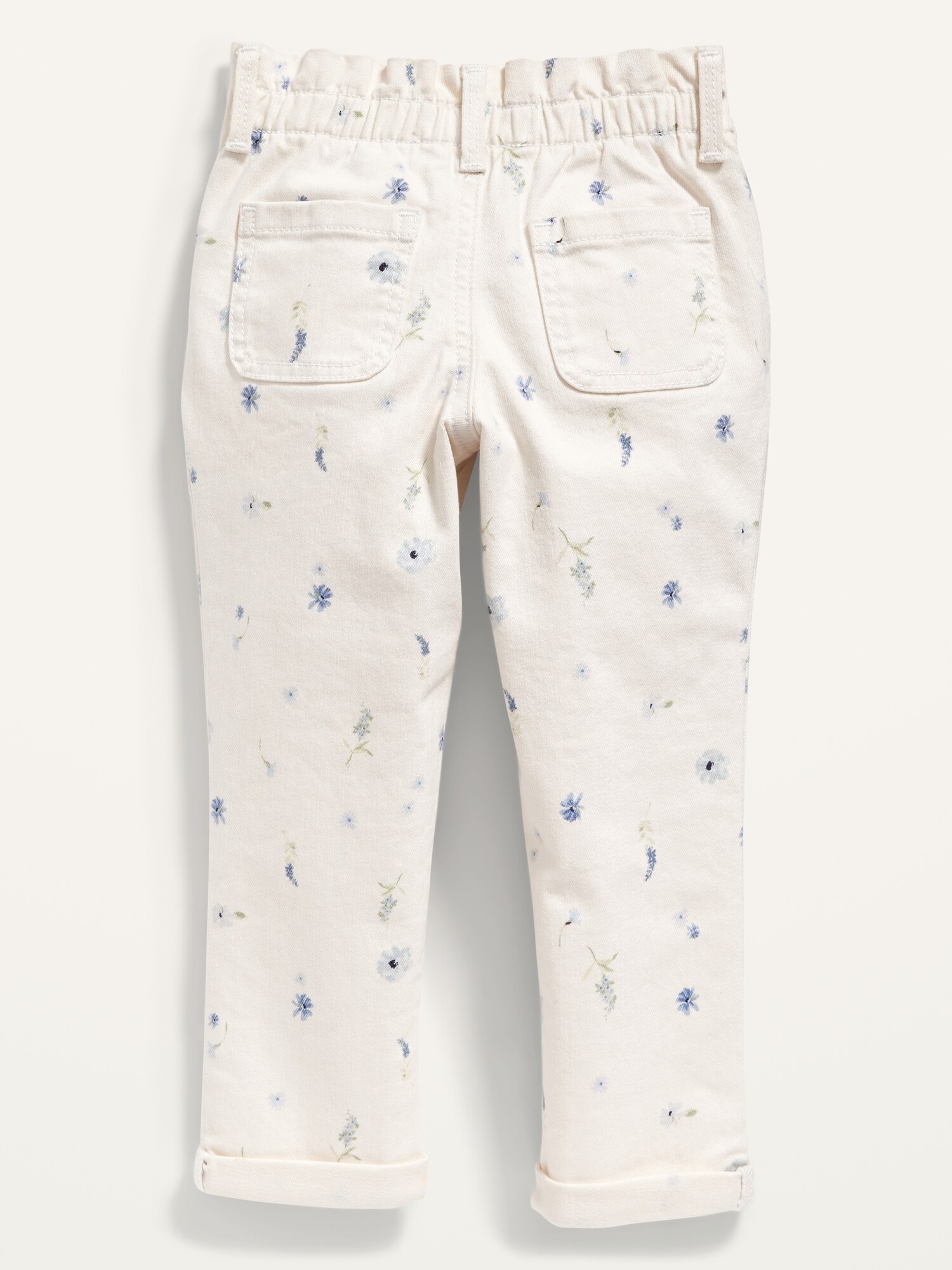 Paperbag-Waist Floral Boyfriend Jeans for Toddler Girls | Old Navy