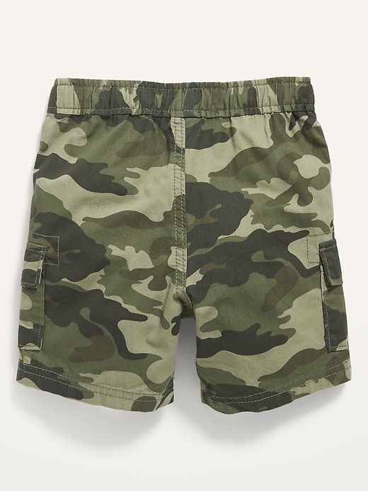 View large product image 2 of 2. Functional Drawcord Canvas Cargo Shorts for Toddler Boys