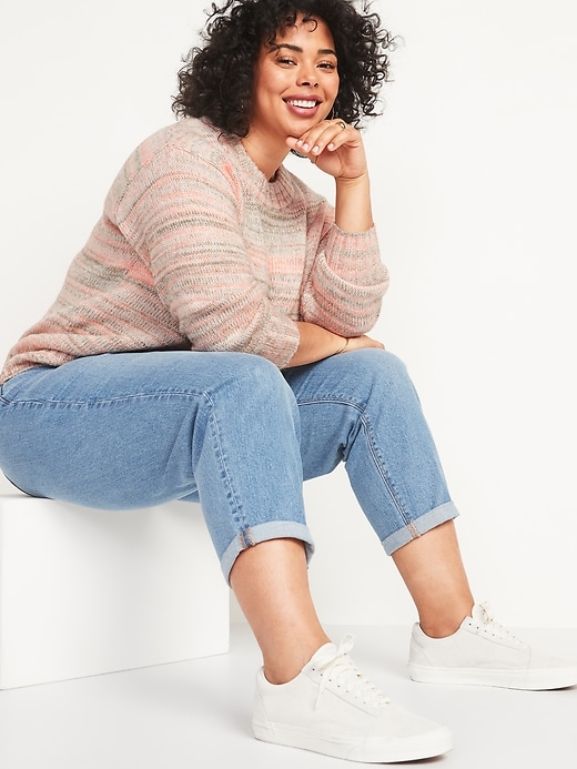 Image number 3 showing, Oversized Cozy Space-Dye Plus-Size Sweater