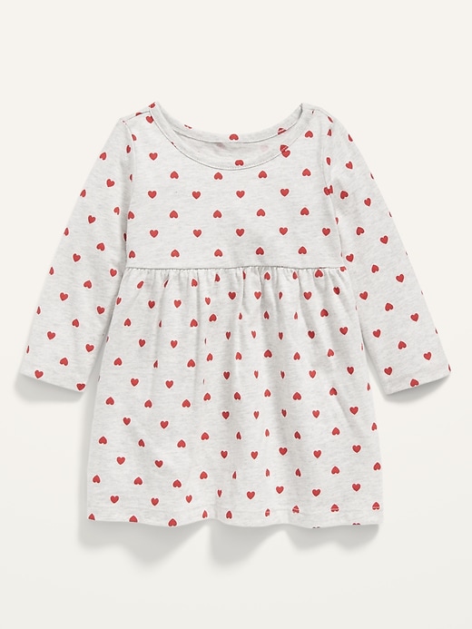View large product image 1 of 1. Long-Sleeve Printed Jersey Dress for Baby