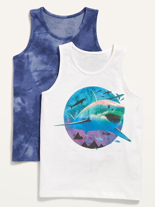 View large product image 1 of 2. Relaxed Tank-Top 2-Pack for Boys