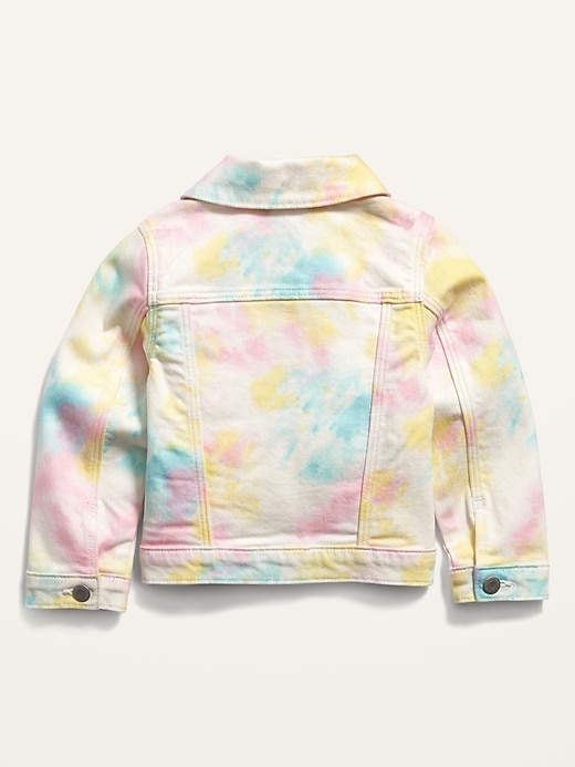 View large product image 2 of 2. Unisex Tie-Dye Jean Trucker Jacket for Toddler
