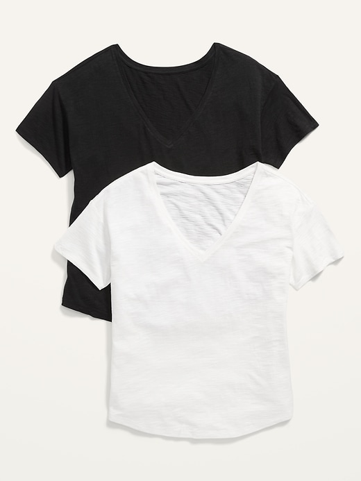 View large product image 1 of 1. Loose Easy V-Neck Tee 2-Pack for Women