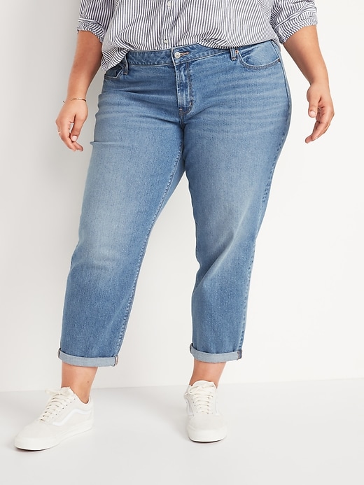 Old Navy - Mid-Rise Boyfriend Straight Plus-Size Jeans