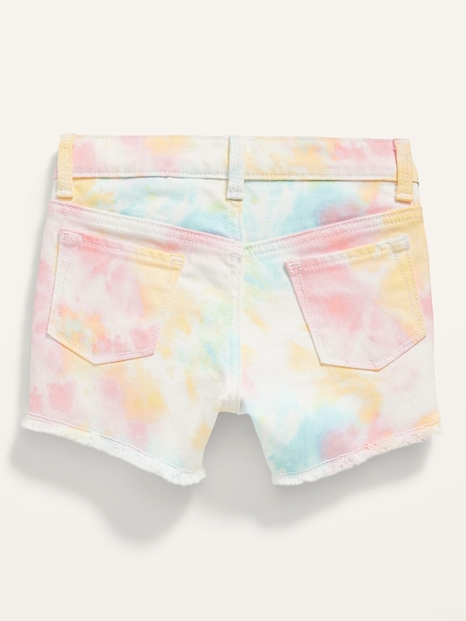 View large product image 2 of 2. Tie-Dye Frayed-Hem Shorts for Toddler Girls