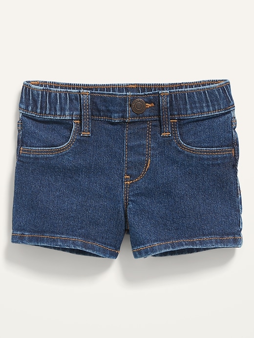 View large product image 1 of 2. Pull-On Jean Shorts for Toddler Girls