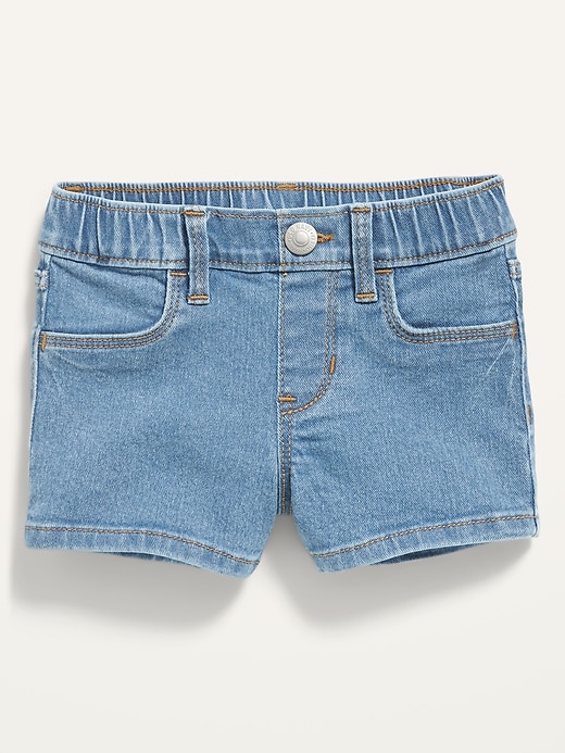 Old Navy Pull-On Jean Shorts for Toddler Girls blue. 1