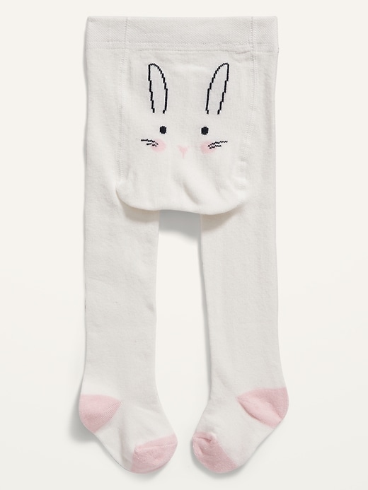 View large product image 1 of 1. Soft-Knit Bunny-Critter Tights for Toddler Girls & Baby