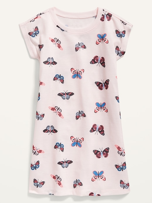 View large product image 1 of 1. Printed Dolman-Sleeve Jersey Nightgown for Toddler Girls