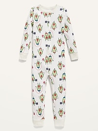 Image number 1 showing, Unisex 2-Way-Zip Printed Pajama One-Piece for Toddler & Baby