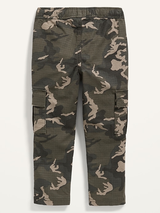 View large product image 2 of 2. Functional-Drawstring Camo-Print Cargo Pants for Toddler Boys