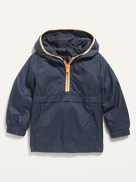 View large product image 1 of 2. Hooded Half-Zip Windbreaker Jacket for Toddler Boys