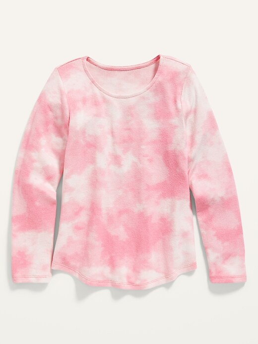 Old Navy Plush Jersey-Knit Tie-Dye Long-Sleeve Tee for Girls. 1