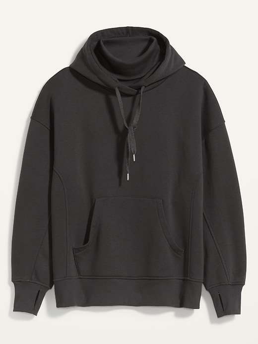 funnel neck pullover hoodie