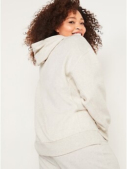 Oversized Rib-Knit Funnel-Neck Pullover Hoodie for Women