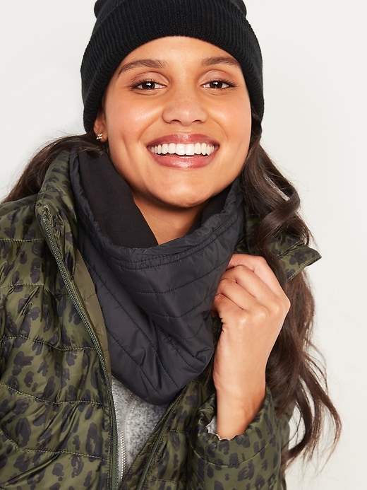 View large product image 1 of 2. Go-Warm Quilted Puffer Neck-Warming Tube Scarf For Adults
