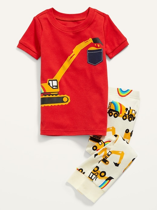 View large product image 1 of 1. Unisex Short-Sleeve Pajama Set for Toddler & Baby