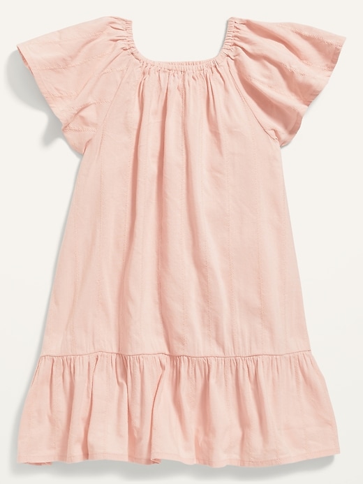 View large product image 1 of 2. Flutter-Sleeve Tiered Swing Dress for Toddler Girls