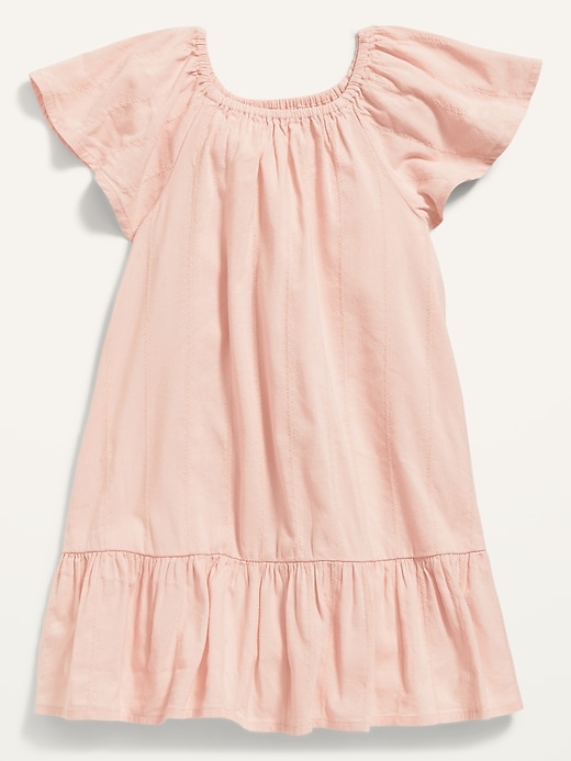 View large product image 2 of 2. Flutter-Sleeve Tiered Swing Dress for Toddler Girls