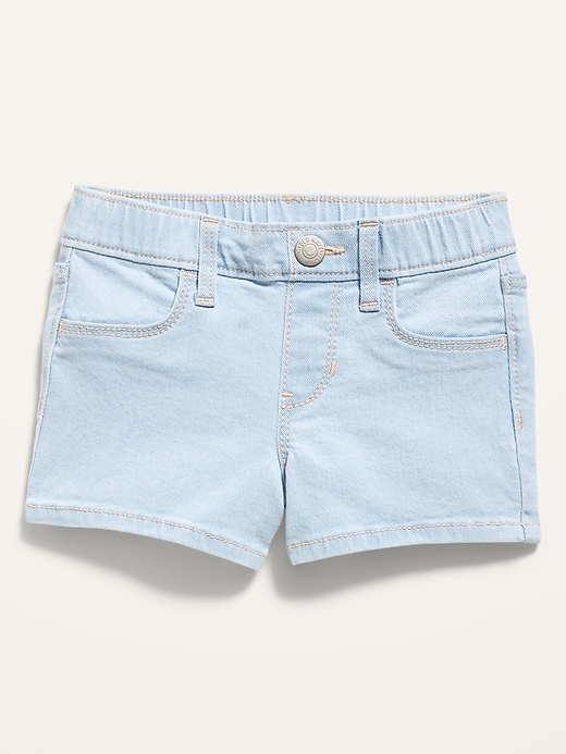 View large product image 1 of 1. Pull-On Jean Shorts for Toddler Girls