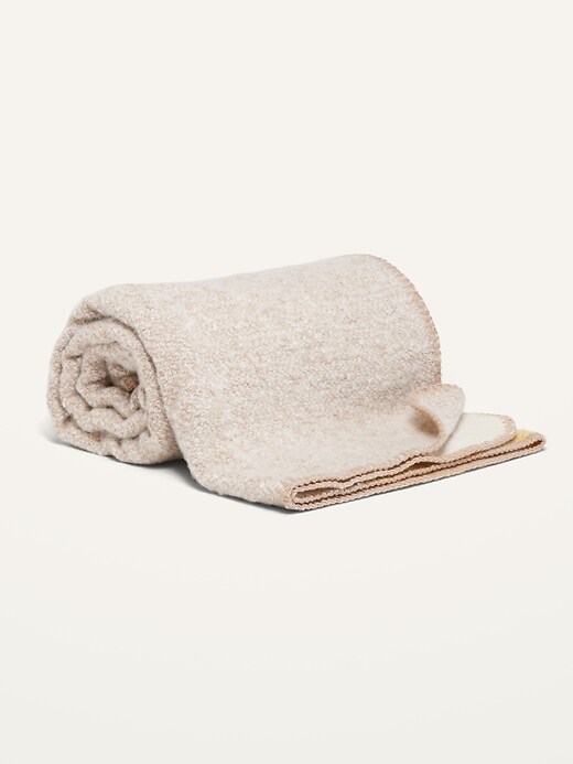 View large product image 1 of 1. Cozy Bouclé Blanket Throw