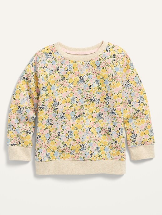 View large product image 1 of 1. Vintage Floral Raglan Sweatshirt for Toddler Girls