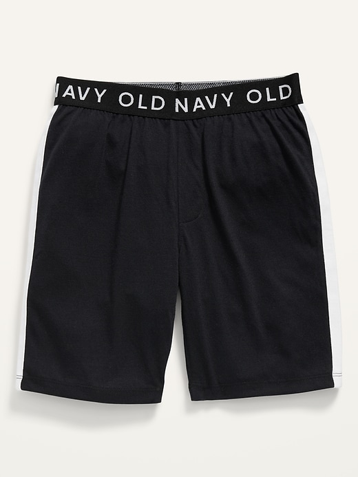 View large product image 1 of 2. Side-Stripe Pajama Shorts for Boys