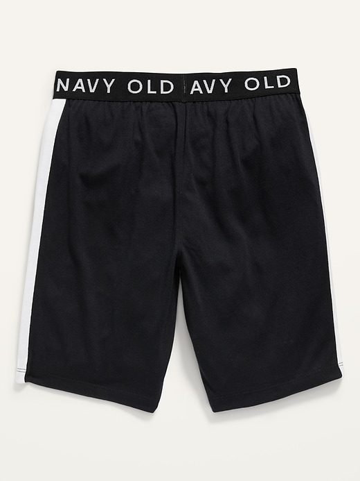View large product image 2 of 2. Side-Stripe Pajama Shorts for Boys