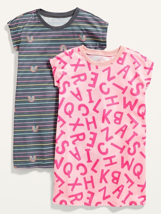 View large product image 1 of 1. Printed Dolman-Sleeve Nightgown 2-Pack for Toddler & Baby