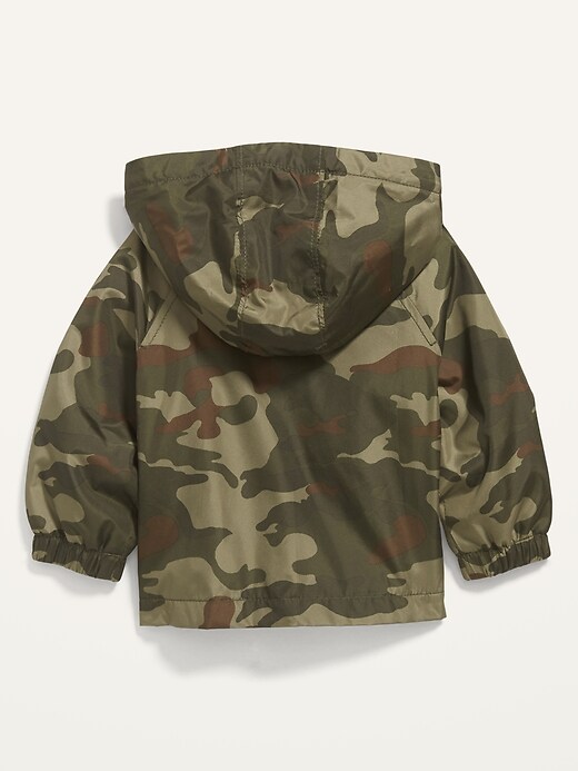 View large product image 2 of 2. Lightweight Camo Jersey-Lined Hooded Jacket for Baby