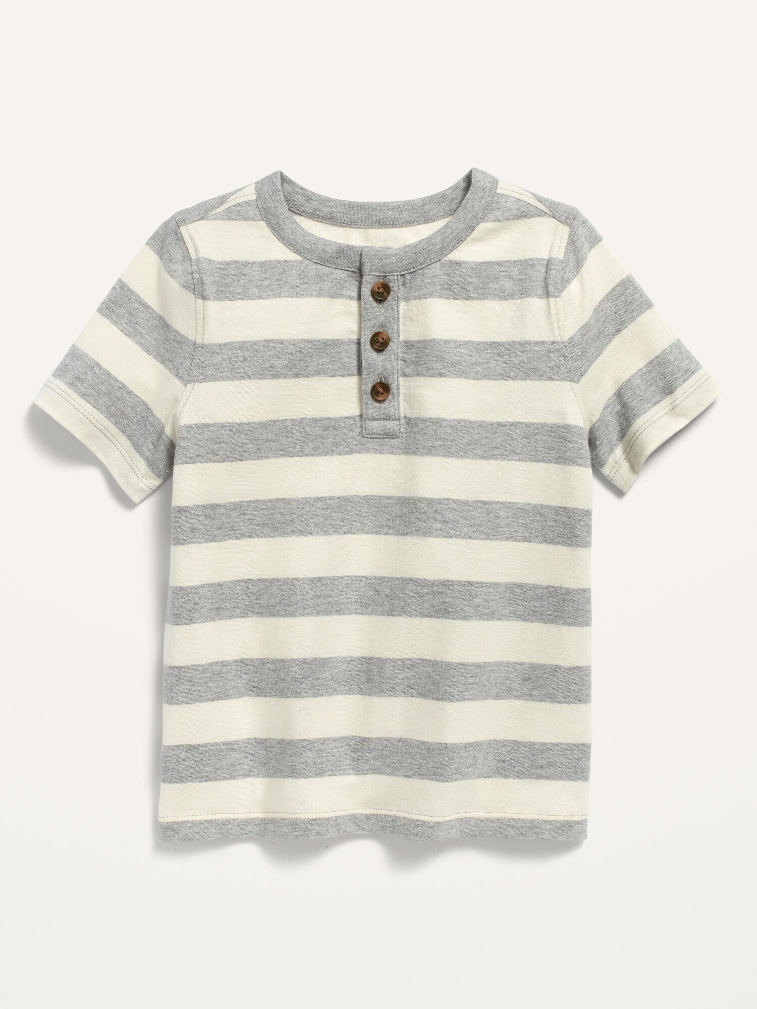 Jersey-Knit Henley Tee for Toddler Boys