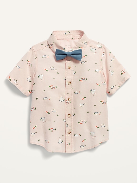 Old Navy Printed Button-Front Oxford Shirt and Bow-Tie Set for Toddler Boys. 1
