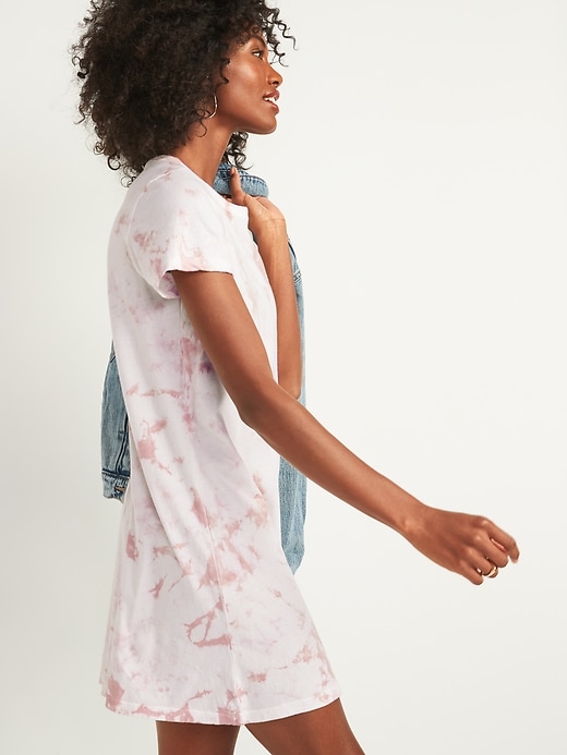 Image number 3 showing, Fitted Tie-Dye T-Shirt Dress