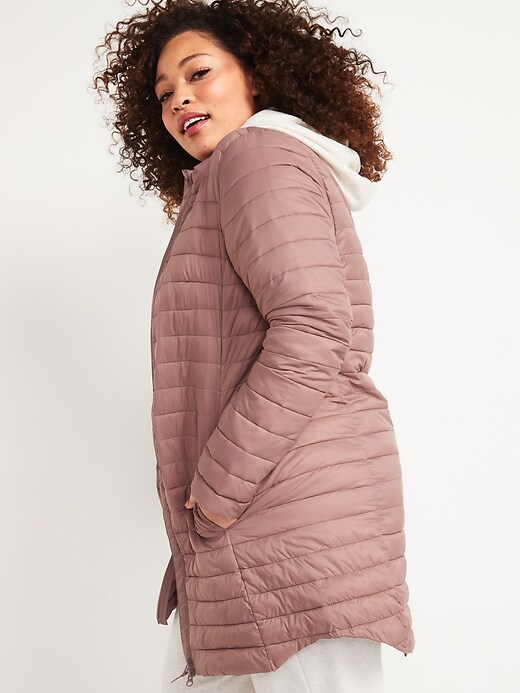 Image number 6 showing, Go-H20 Water-Resistant Long Narrow-Channel Puffer Jacket