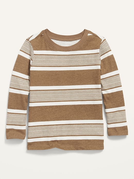 View large product image 1 of 2. Long-Sleeve Striped Tee for Toddler Boys