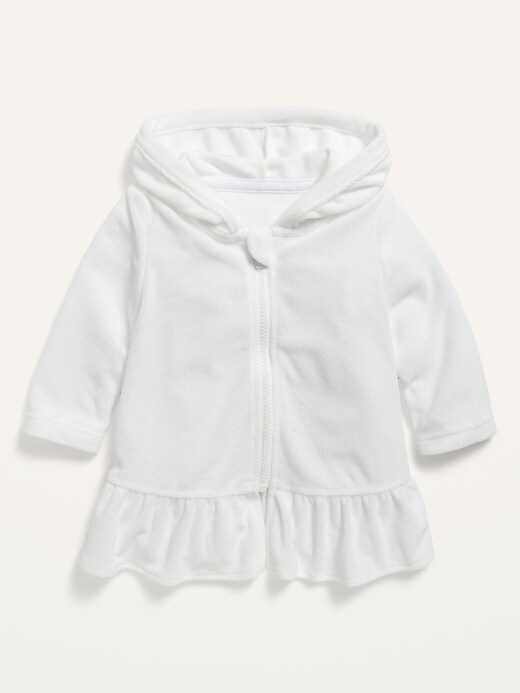 View large product image 1 of 1. Hooded Loop-Terry Long-Sleeve Swim Cover-Up for Baby