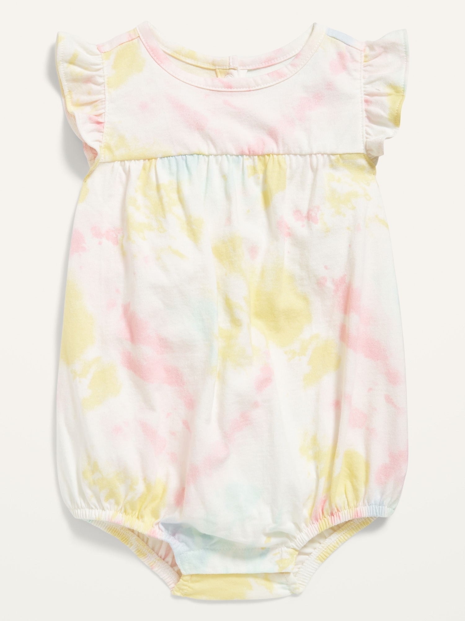 Printed Flutter-Sleeve Romper for Baby