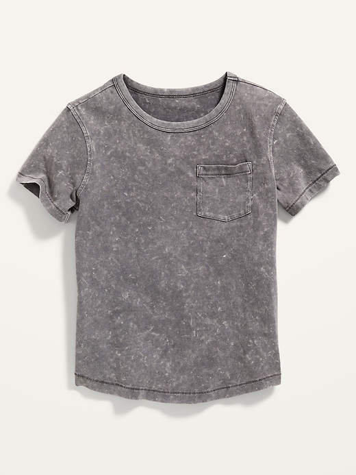 View large product image 1 of 1. Mineral-Dyed Chest-Pocket Curved-Hem Tee For Boys