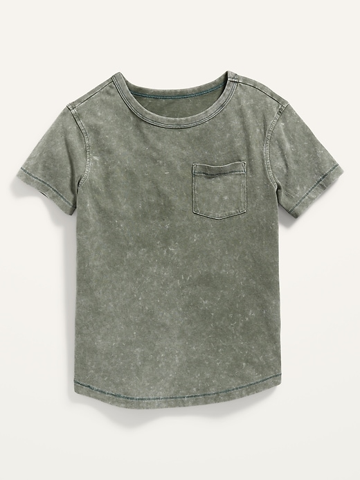 View large product image 1 of 2. Mineral-Dyed Chest-Pocket Curved-Hem Tee For Boys