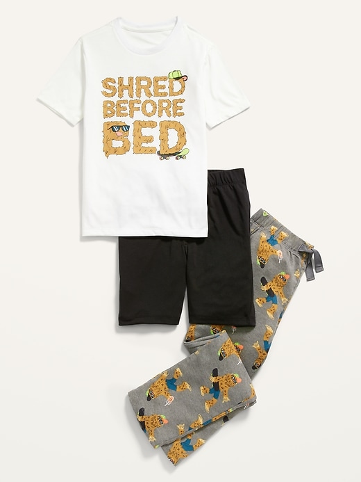 View large product image 1 of 1. 3-Piece Graphic Sleep Set For Boys