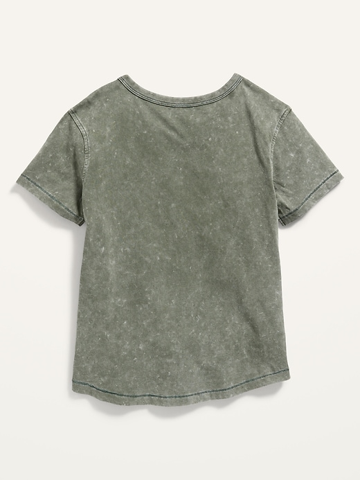 View large product image 2 of 2. Mineral-Dyed Chest-Pocket Curved-Hem Tee For Boys