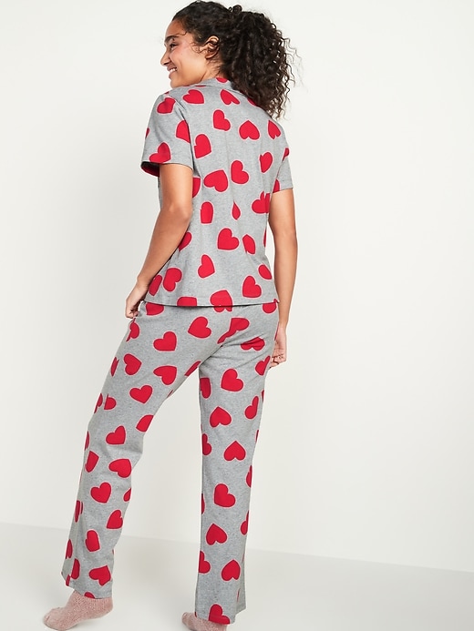 Image number 2 showing, Printed Jersey-Knit Pajama Top & Pajama Pants Set